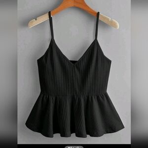 Women/Juniors Ribbed Camisole Lot. Yellow/ Blue/Black Cotton Tops. Sz M